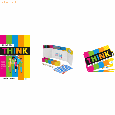 4057305067982 - Workshop Set PLAYROOM THINK FLIP 1 Flipchartblock mit 14 vorgedruckten Blatt für Design Thinking Innovationsprozesse + Zubehör mehrfarbig