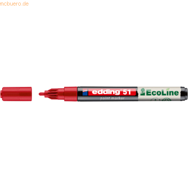 4057305071859 - Lackmarker 51 EcoLine 4-51-002 rot 1-2mm Rundspitze 4057305071859 Edding 4057305071859 - Lackmarker 51 EcoLine 4-51-002 rot 1-2mm Rundspitze 4057305071859 Edding