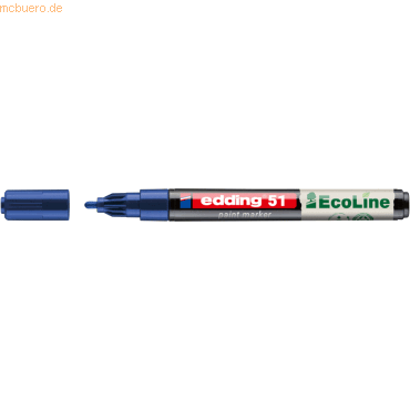 4057305071866 - Lackmarker 51 EcoLine 4-51-003 blau 1-2mm Rundspitze 4057305071866 Edding 4057305071866 - Lackmarker 51 EcoLine 4-51-003 blau 1-2mm Rundspitze 4057305071866 Edding