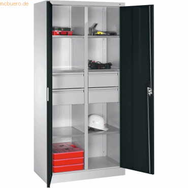4059096047884 - Werkzeugschrank 89213042S10123 6Bd 4Sch 1950x930x500mm lgr sgr 4059096047884 C+P-Möbel
