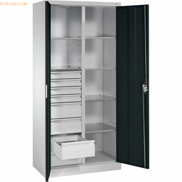 4059096048171 - Werkzeugschrank 8921305S10140 6Bd 8Sch 1950x930x500mm lgr sgr 4059096048171 C+P-Möbel