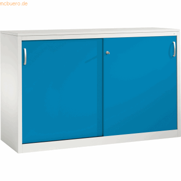 4059369441326 - C+P Sideboard mit Schiebetüren Acurado H1000xB1600xT500mm Korpus Lichtgrau Fronten Lichtblau Anzahl Fächer 4 4059369441326 - C+P Sideboard mit Schiebetüren Acurado H1000xB1600xT500mm Korpus Lichtgrau Fronten Lichtblau Anzahl Fächer 4