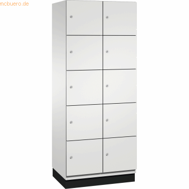 4059369443399 - CAMBIO Schließfachschrank mit Stahlblech-Türen 10 Fächer Breite 800 mm Korpus lichtgrau Tür lichtgrau 4059369443399 - CAMBIO Schließfachschrank mit Stahlblech-Türen 10 Fächer Breite 800 mm Korpus lichtgrau Tür lichtgrau