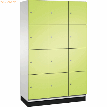 4059369443443 - CAMBIO Schließfachschrank mit Stahlblech-Türen 12 Fächer Breite 1200 mm Korpus lichtgrau Tür viridingrün Fachhöhe 4625 mm 4059369443443 - CAMBIO Schließfachschrank mit Stahlblech-Türen 12 Fächer Breite 1200 mm Korpus lichtgrau Tür viridingrün Fachhöhe 4625 mm