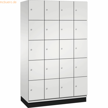 4059369443917 - CAMBIO Schließfachschrank mit Stahlblech-Türen 20 Fächer Breite 1200 mm Korpus lichtgrau Tür lichtgrau 4059369443917 - CAMBIO Schließfachschrank mit Stahlblech-Türen 20 Fächer Breite 1200 mm Korpus lichtgrau Tür lichtgrau