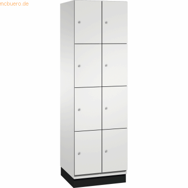 4059369444747 - CAMBIO Schließfachschrank mit Stahlblech-Türen 8 Fächer Breite 600 mm Korpus lichtgrau   Tür lichtgrau