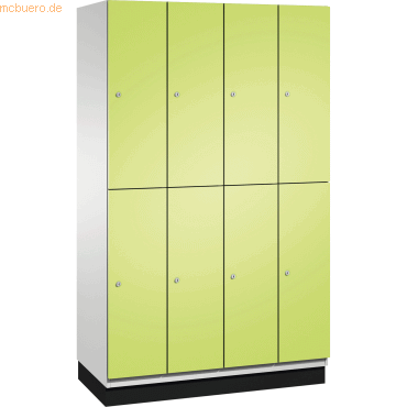 4059369448462 - CAMBIO Fächerschrank mit Garderobenstange 8 Fächer Korpus lichtgrau Tür viridingrün 4059369448462 - CAMBIO Fächerschrank mit Garderobenstange 8 Fächer Korpus lichtgrau Tür viridingrün