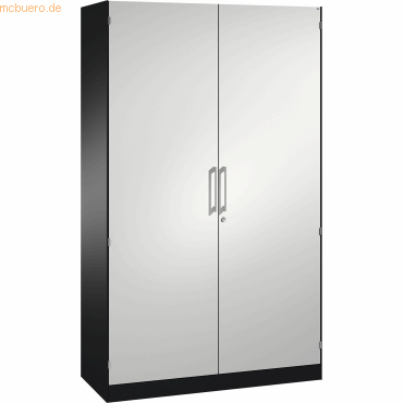 4059369533342 - Flügeltürenschrank ASISTO Höhe 1980 mm Breite 1200 mm 4 Fachböden schwarzgrau lichtgrau C+P 4059369533342 - Flügeltürenschrank ASISTO Höhe 1980 mm Breite 1200 mm 4 Fachböden schwarzgrau lichtgrau C+P