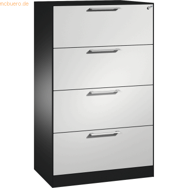 4060061311435 - Hängeregistraturschrank ASISTO Breite 800 mm mit 4 Schüben schwarzgrau lichtgrau 4060061311435 - Hängeregistraturschrank ASISTO Breite 800 mm mit 4 Schüben schwarzgrau lichtgrau