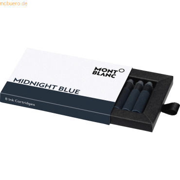 4062037052212 - MONTBLANC Midnight Blue Tintenpatronen für Füller blau-schwarz 8 St 4062037052212 - MONTBLANC Midnight Blue Tintenpatronen für Füller blau-schwarz 8 St