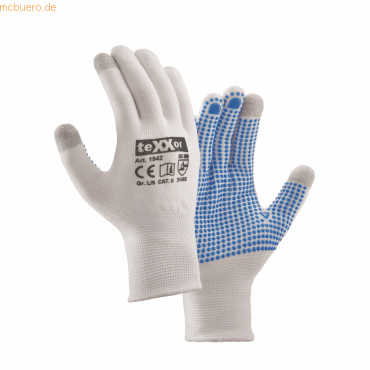4062899073233 - Arbeitshandschuhe touch Polyvinylchlorid weiß blau Größe 7 S 4062899073233 BIG 4062899073233 - Arbeitshandschuhe touch Polyvinylchlorid weiß blau Größe 7 S 4062899073233 BIG