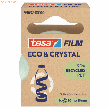 4063565252259 - tesa ECO & CRYSTAL 59032-00000-00 tesafilm tesafilm® Eco & Crystal Transparent (L x B) 10 m x 19 mm