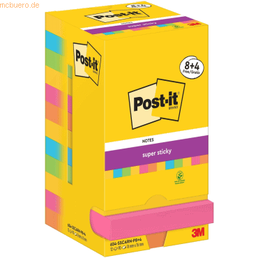 Post-it Haftnotiz Super Sticky Notes Promotion Carnival Coll. 76X76mm