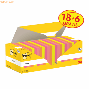 4064035128159 - Haftnotizen 654-COL-VP24 Notes Promotion 76x76mm je 1 x neongelb pink rosa vitalorange quadratisch 4064035128159 24 Stück 4064035128159 - Haftnotizen 654-COL-VP24 Notes Promotion 76x76mm je 1 x neongelb pink rosa vitalorange quadratisch 4064035128159 24 Stück