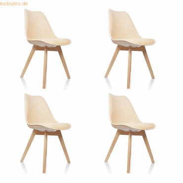 4064323028697 - Besucherstuhl Konferenzstuhl 4er Pack SCANDI Kunststoff ohne Armlehnen hjh OFFICE 4064323028697 - Besucherstuhl Konferenzstuhl 4er Pack SCANDI Kunststoff ohne Armlehnen hjh OFFICE