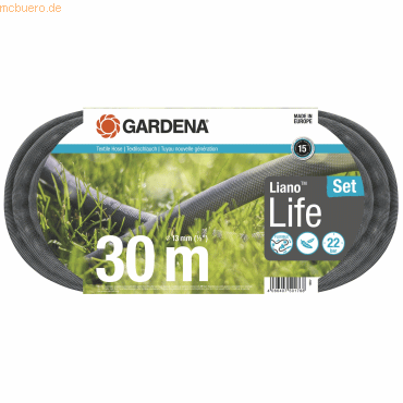 4066407501768 - GARDENA Liano™ Life 18457-20 1 2 Zoll 1 St Textilschlauch-Set