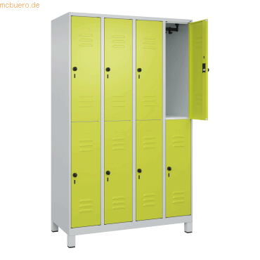 4066681623644 - C+P Spind Classic PLUS doppelt 4Abteile 1950x1200x500mm lgrcgn 4066681623644 C + P Möbelsysteme 4066681623644 - C+P Spind Classic PLUS doppelt 4Abteile 1950x1200x500mm lgrcgn 4066681623644 C + P Möbelsysteme