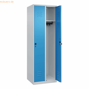 4067521350232 - Spind Classic Plus lichtblau lichtgrau 080000-20-S10005 2 Schließfächer 600 x 500 x 1850 cm 4067521350232 C+P-Möbel 4067521350232 - Spind Classic Plus lichtblau lichtgrau 080000-20-S10005 2 Schließfächer 600 x 500 x 1850 cm 4067521350232 C+P-Möbel