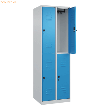 4067521357569 - Spind Classic Plus lichtblau lichtgrau 080300-20-S10004 4 Schließfächer 600 x 500 x 1850 cm 4067521357569 C+P-Möbel 4067521357569 - Spind Classic Plus lichtblau lichtgrau 080300-20-S10004 4 Schließfächer 600 x 500 x 1850 cm 4067521357569 C+P-Möbel
