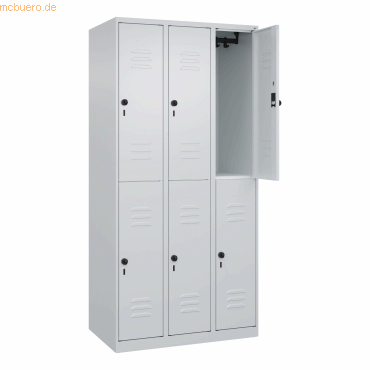 4067521357996 - Spind Classic Plus lichtgrau 080300-30-S10008 6 Schließfächer 900 x 500 x 1850 cm 4067521357996 C+P-Möbel