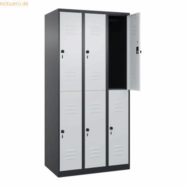 4068192108269 - C+P Spind Classic PLUS doppelt 3Abteile 1850x900x500mm sgrlgr 4068192108269 C + P Möbelsysteme 4068192108269 - C+P Spind Classic PLUS doppelt 3Abteile 1850x900x500mm sgrlgr 4068192108269 C + P Möbelsysteme