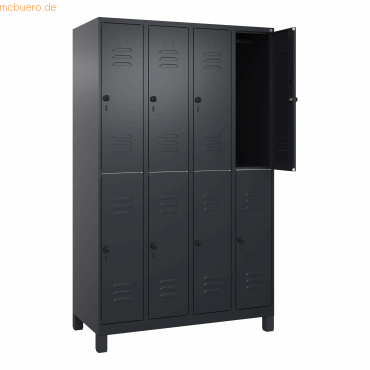 4068192108368 - C+P Spind Classic PLUS doppelt 4Abteile 1950x1200x500mm sgrsgr 4068192108368 C + P Möbelsysteme 4068192108368 - C+P Spind Classic PLUS doppelt 4Abteile 1950x1200x500mm sgrsgr 4068192108368 C + P Möbelsysteme