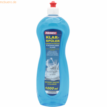 4068400001108 - Klarspüler 1000 ml fleckenloser Glanz schont Glasur und 4068400001108 Reinex 4068400001108 - Klarspüler 1000 ml fleckenloser Glanz schont Glasur und 4068400001108 Reinex