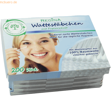 4068400012302 - Regina Wattestäbchen 10000817 Papierschaft 4068400012302 10000817 200 Stück 4068400012302 - Regina Wattestäbchen 10000817 Papierschaft 4068400012302 10000817 200 Stück