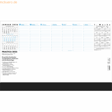 4069095000315 - Schreibunterlage Practica 102 595x37 1 Woche 1 Blatt 2026 4069095000315 - Schreibunterlage Practica 102 595x37 1 Woche 1 Blatt 2026