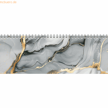 4069095000391 - Tischquerkalender 114 Style 297x105cm 1 Woche 2 Seiten Marmo