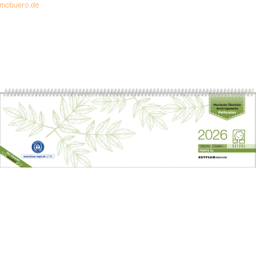 4069095000469 - Querkalender 136-0700 1 Woche 2 Seiten 362x106cm (BxH) 2026 4069095000469 Zettler 4069095000469 - Querkalender 136-0700 1 Woche 2 Seiten 362x106cm (BxH) 2026 4069095000469 Zettler