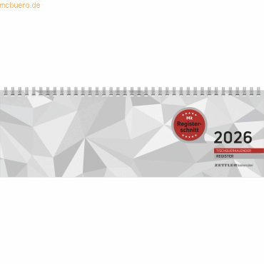 4069095000520 - Tischquerkalender 166 32x105cm 1 Woche 2 Seiten Register 2026
