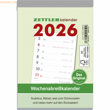 4069095000599 - Wochenabreißkalender 325 105x146cm 2026 4069095000599 - Wochenabreißkalender 325 105x146cm 2026