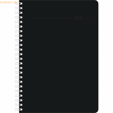 4069095001145 - Wochenbuch 766 15x21cm 1 Woche 2 Seiten Balacron schwarz 2026 4069095001145 - Wochenbuch 766 15x21cm 1 Woche 2 Seiten Balacron schwarz 2026
