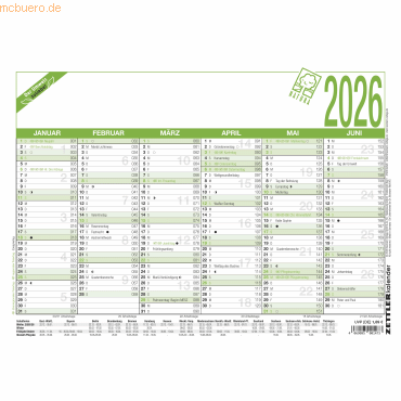 4069095001473 - Tafelkalender 907-0700 Natura 6 Monate 1 Seite 297x21cm (BxH) 2026 4069095001473 Zettler 4069095001473 - Tafelkalender 907-0700 Natura 6 Monate 1 Seite 297x21cm (BxH) 2026 4069095001473 Zettler