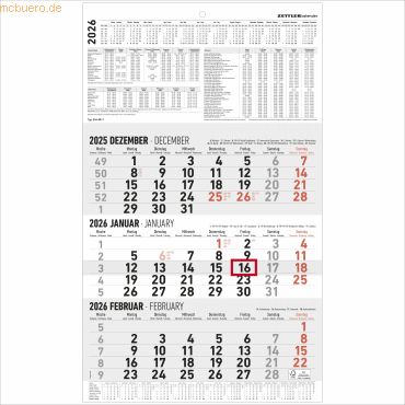 4069095001626 - Dreimonatskalender 602371 3 Monate 30x487cm 2025 4069095001626 ALPHA EDITION 4069095001626 - Dreimonatskalender 602371 3 Monate 30x487cm 2025 4069095001626 ALPHA EDITION