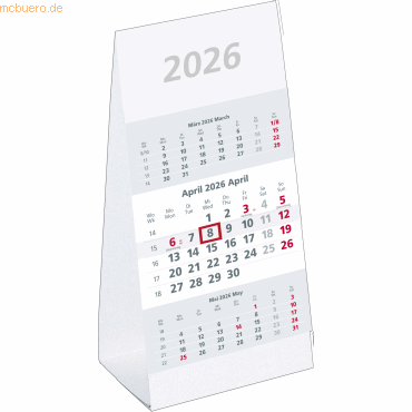 4069095001756 - Tischkalender 980-0000 3 Monate 1 Seite 105x21cm (BxH) 2026 4069095001756 Zettler 4069095001756 - Tischkalender 980-0000 3 Monate 1 Seite 105x21cm (BxH) 2026 4069095001756 Zettler