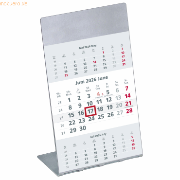 4069095001763 - Dreimonatskalender 980 105x21cm mit Edelstahlaufsteller 2026 4069095001763 - Dreimonatskalender 980 105x21cm mit Edelstahlaufsteller 2026