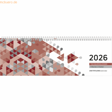 4069095005631 - Tischquerkalender 116 296x99cm 1 Woche 2 Seiten rot 2026 4069095005631 - Tischquerkalender 116 296x99cm 1 Woche 2 Seiten rot 2026