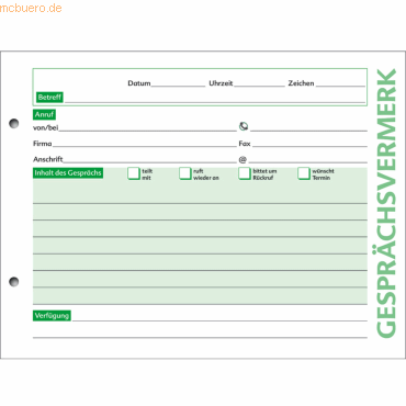 4250340510141 - Gesprächsvermerk H18NL A5 quer ws 100Bl 4250340510141 100 Blatt 4250340510141 - Gesprächsvermerk H18NL A5 quer ws 100Bl 4250340510141 100 Blatt