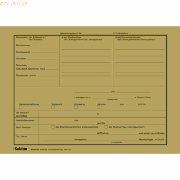 4250340510974 - Testamentsumschlag NOT5110 m Aufdruck 50St 4250340510974 50 Stück 4250340510974 - Testamentsumschlag NOT5110 m Aufdruck 50St 4250340510974 50 Stück