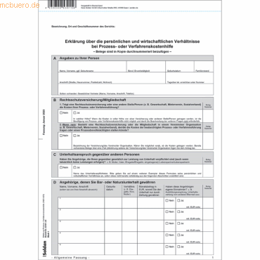 4250340530156 - Fragebogen Prozess-Verfahrenskosten K430 50St 4250340530156 50 Stück 4250340530156 - Fragebogen Prozess-Verfahrenskosten K430 50St 4250340530156 50 Stück
