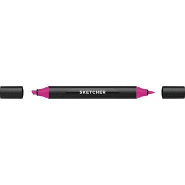 4250397649665 - Twinmarker Sketcher brush+chisel P 175 tiefpink 4250397649665 Molotow