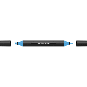 4250397649788 - Twinmarker Sketcher brush+chisel B 235 kristallblau dunkel 4250397649788 Molotow