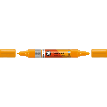 4250397671604 - Acrylmarker One4All Twin 15mm 4mm Slider hellorange 4250397671604 - Acrylmarker One4All Twin 15mm 4mm Slider hellorange