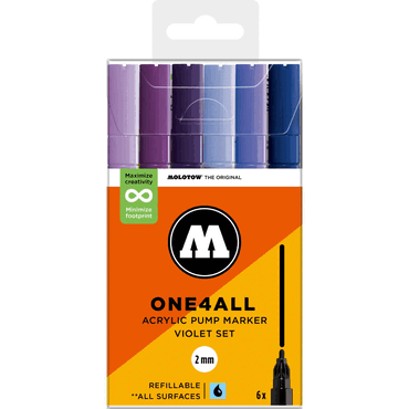 4250397674148 - Acrylmarker One4All 127HS Violet Set