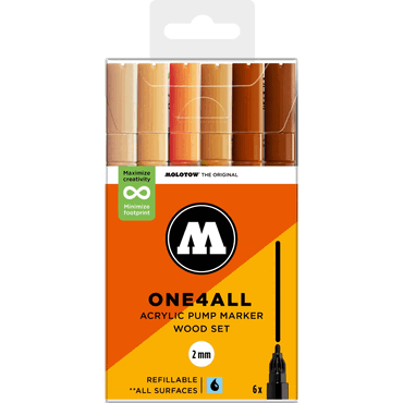 4250397674186 - Acrylmarker One4All 127HS Wood Set 4250397674186 - Acrylmarker One4All 127HS Wood Set