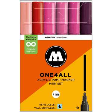 4250397674391 - Acrylmarker One4All 227HS Pink Set 4250397674391 - Acrylmarker One4All 227HS Pink Set