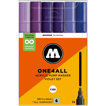 4250397674407 - Acrylmarker One4All 227HS Violet Set 4250397674407 - Acrylmarker One4All 227HS Violet Set