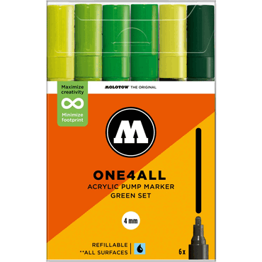 4250397674438 - Acrylmarker One4All 227HS Green Set